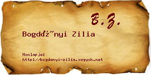 Bogdányi Zilia névjegykártya